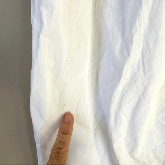 GANNI Cotton Poplin Tie String White Puff Sleeve Mini Dress EU Sz 34 / US sz 2 - Picture 12 of 13